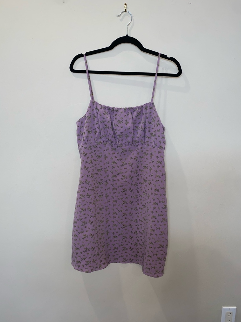 Y2K-Inspired Whimsigoth Society + Stitch Lavender Floral Slip Mini Dress
